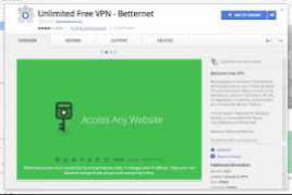 Unlimited Free VPN Betternet for Chrome